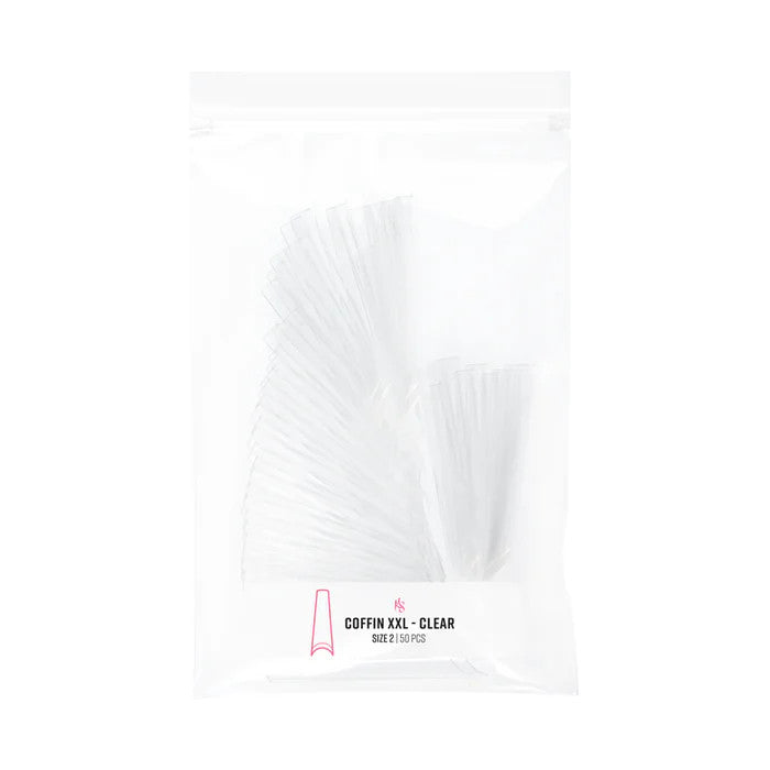 C-Curve Tip - CCTC01 XXL Coffin Clear Refill Diamond Nail Supplies