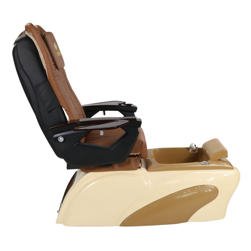 Pedicure Spa Chair - Expresso Wood | Cappuccino | Cream Pedicure Chair