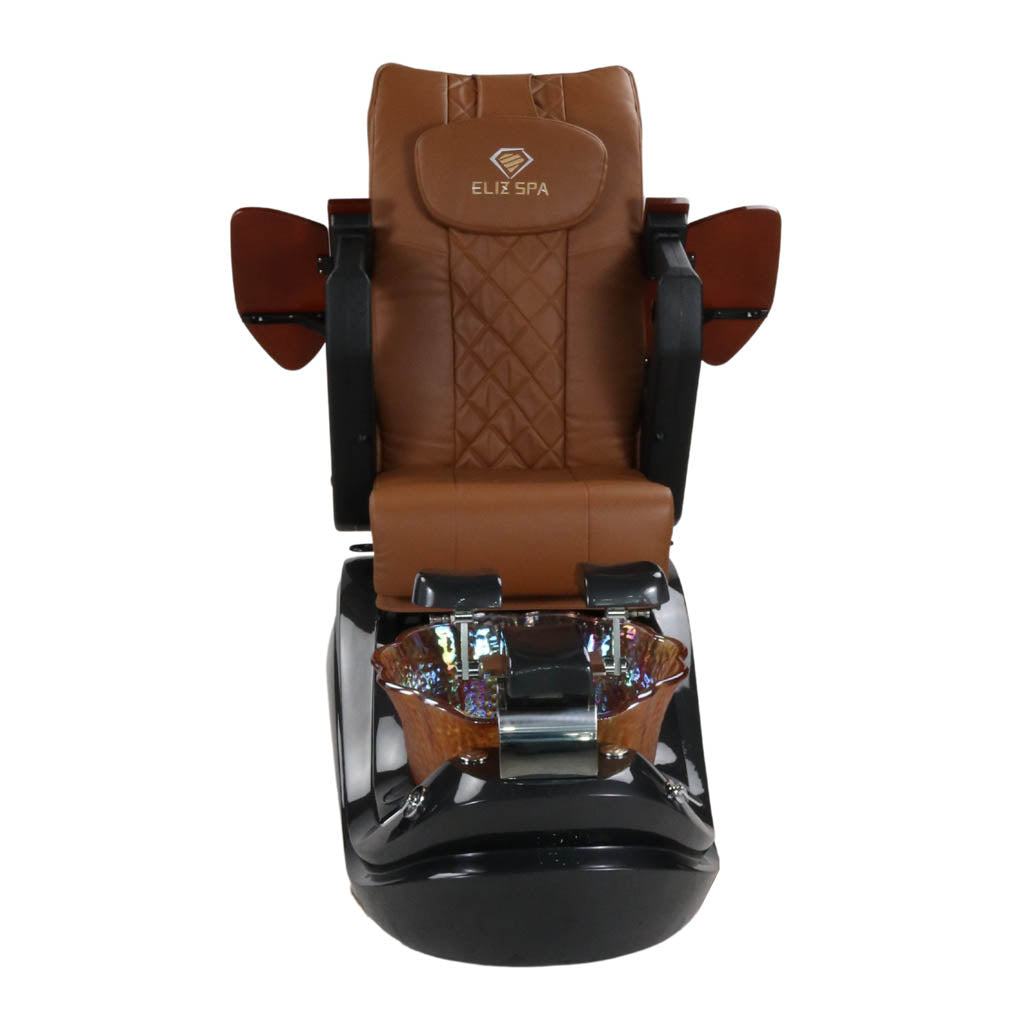 Pedicure Spa Chair - Phoenix Wood | Cappuccino | Black Pedicure Chair