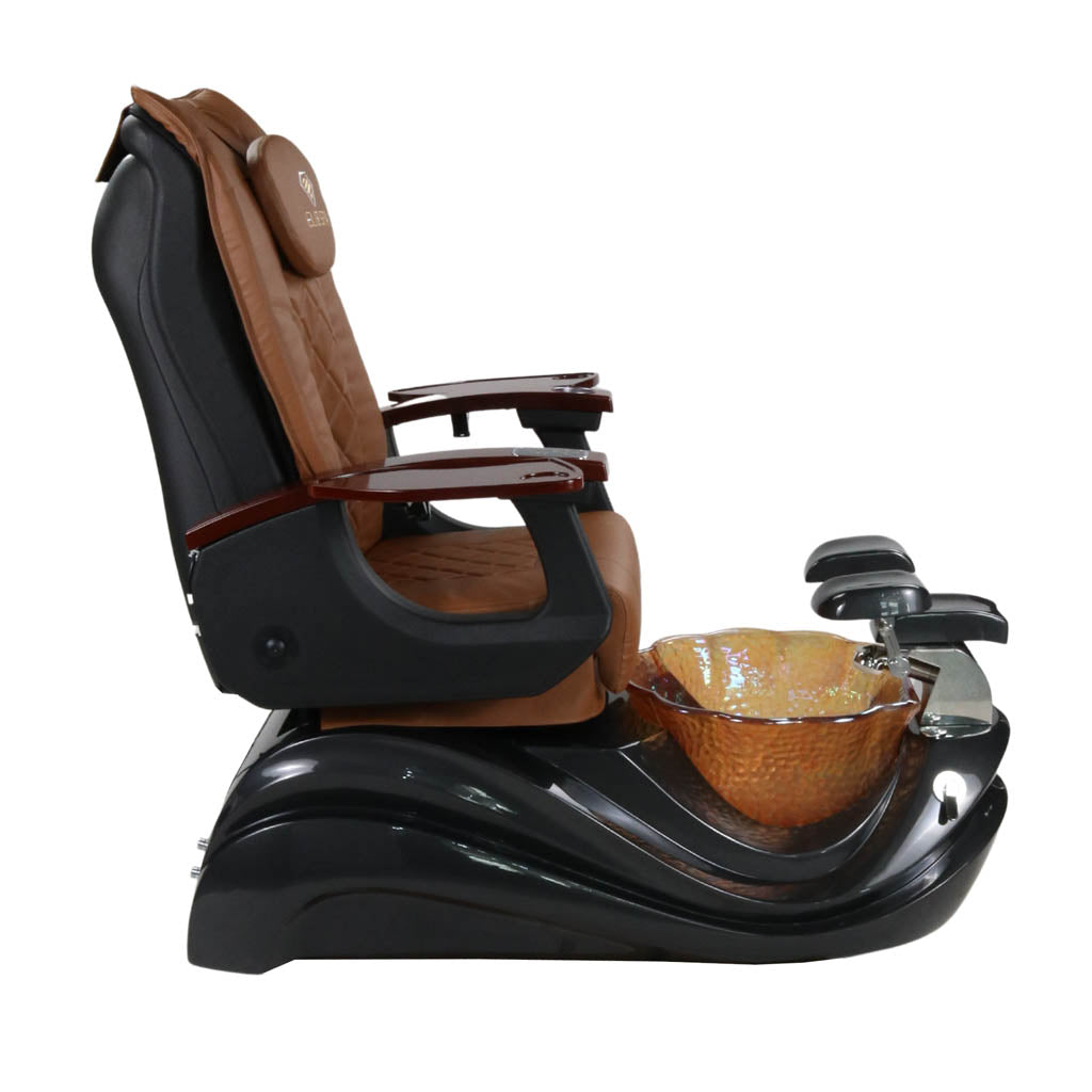 Pedicure Spa Chair - Phoenix Wood | Cappuccino | Black Pedicure Chair