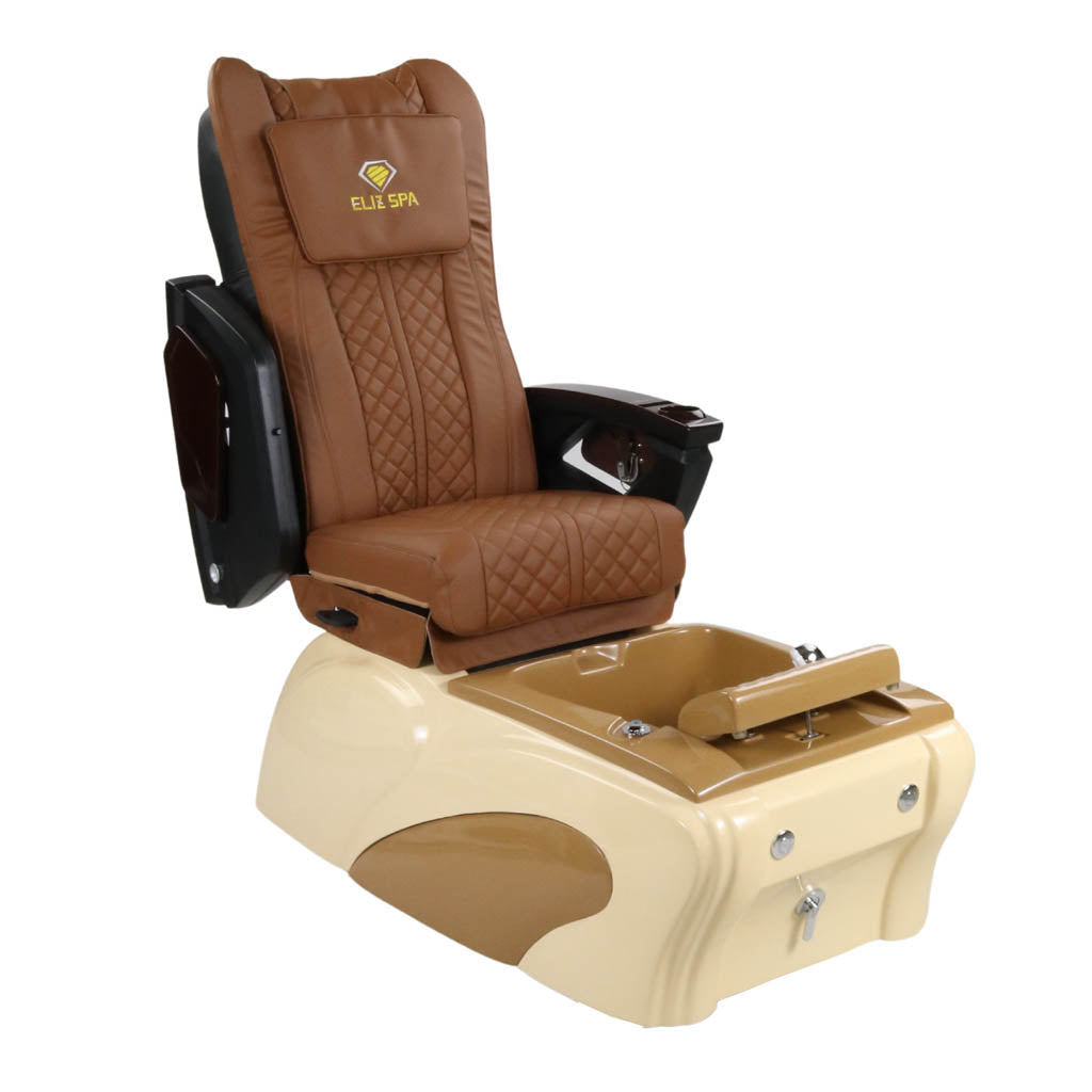 Pedicure Spa Chair - Expresso Wood | Cappuccino | Cream Pedicure Chair