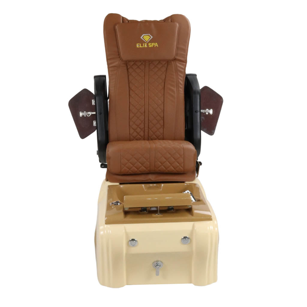 Pedicure Spa Chair - Expresso Wood | Cappuccino | Cream Pedicure Chair