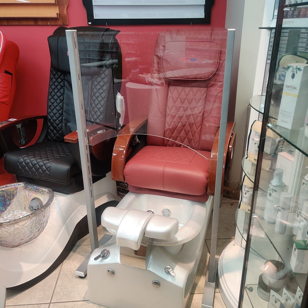 Clear Acrylic Pedicure Protective Sneeze Shield Screen Diamond Nail Supplies