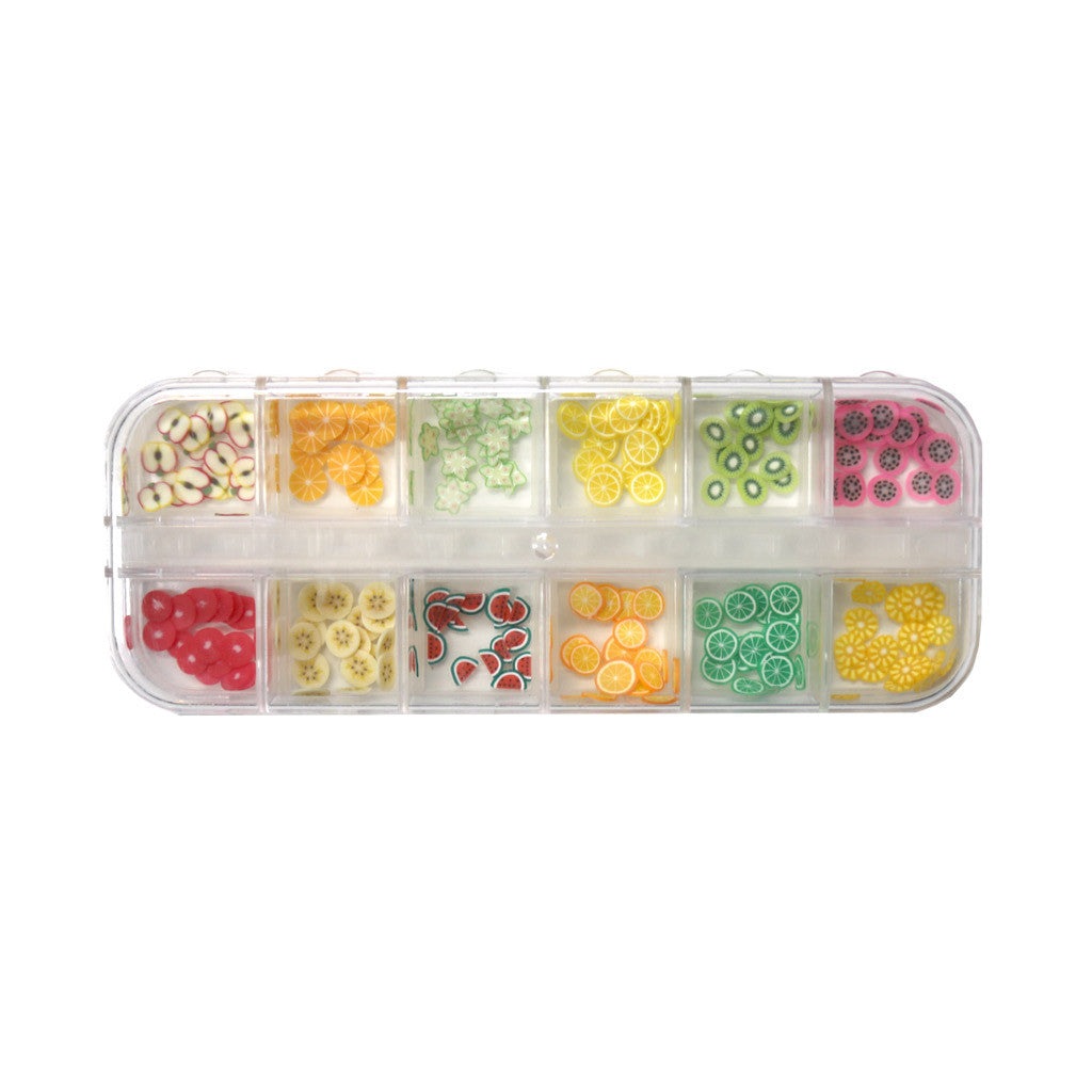 Fruit Assorted Rinestone 12pc Diamond Nail Supplies