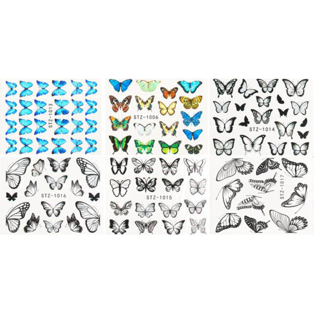 Butterfly Water Transfer Decals Diamond Nail Supplies