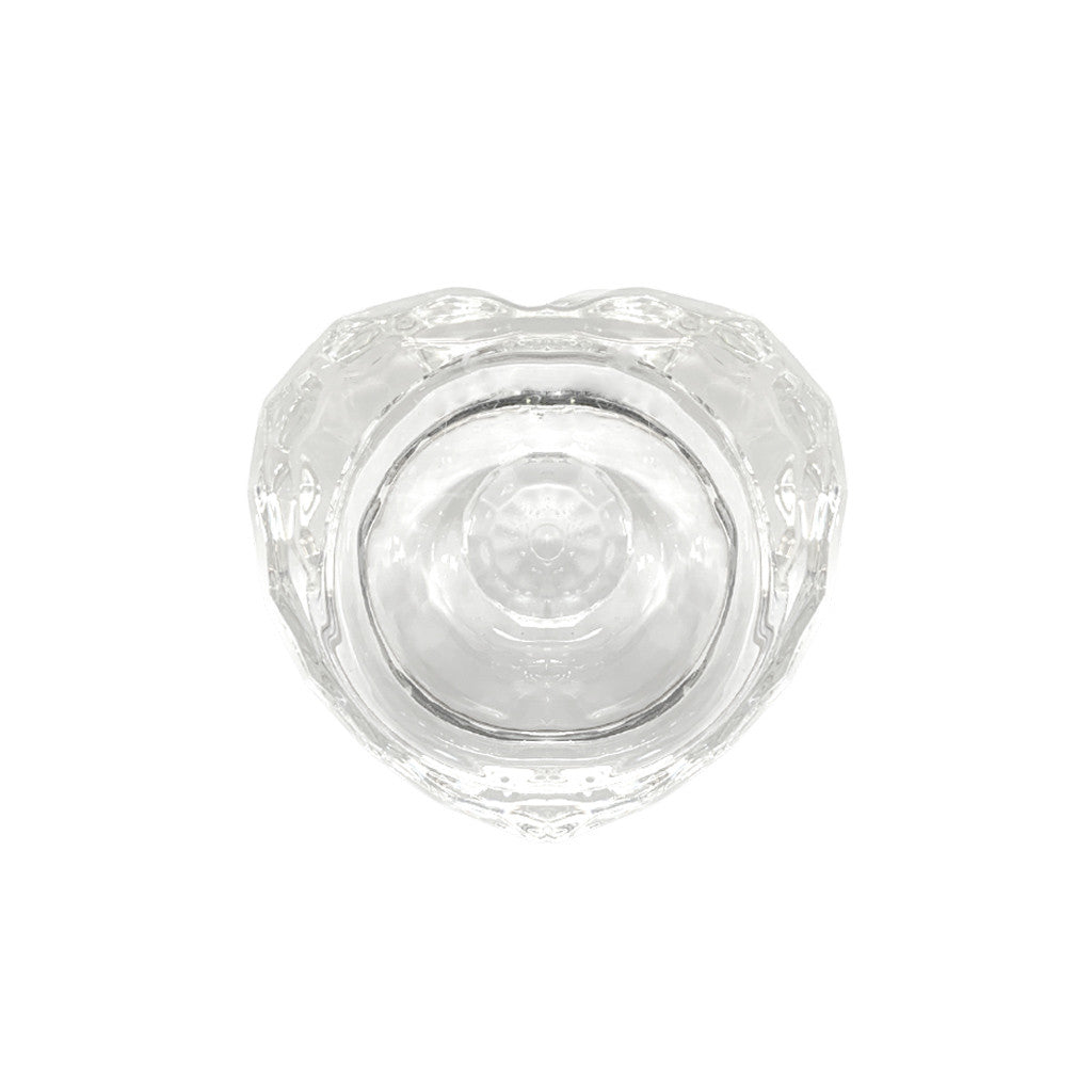 Crystal Jar - Rounded Heart with Handle Diamond Nail Supplies