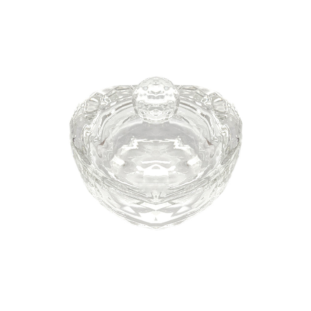 Crystal Jar - Rounded Heart with Handle Diamond Nail Supplies