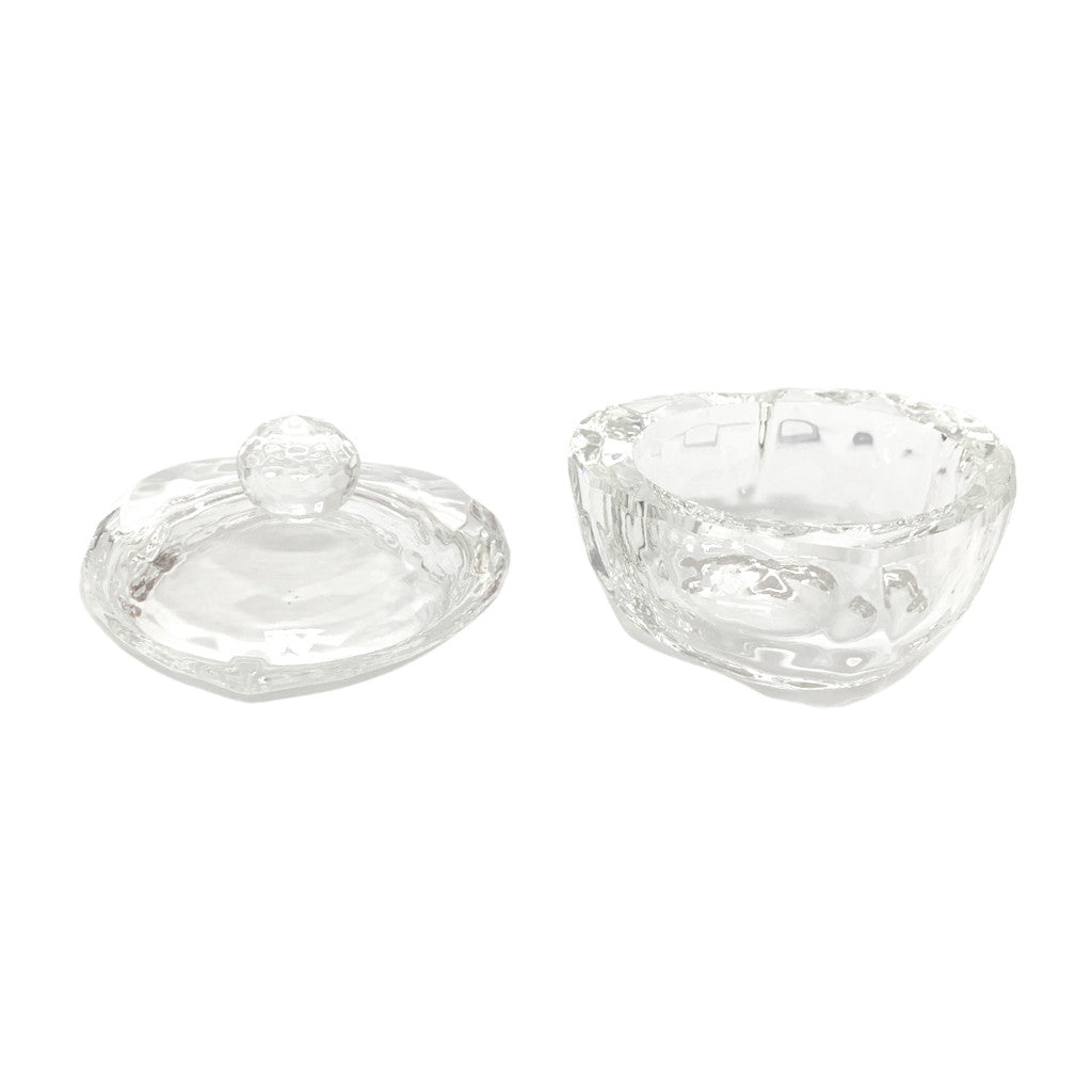 Crystal Jar - Rounded Heart with Handle Diamond Nail Supplies