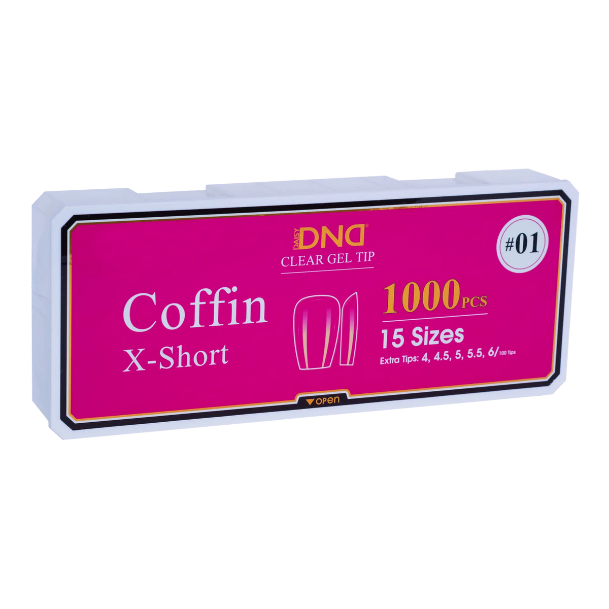 Gel Tips - #01 Coffin X-Short