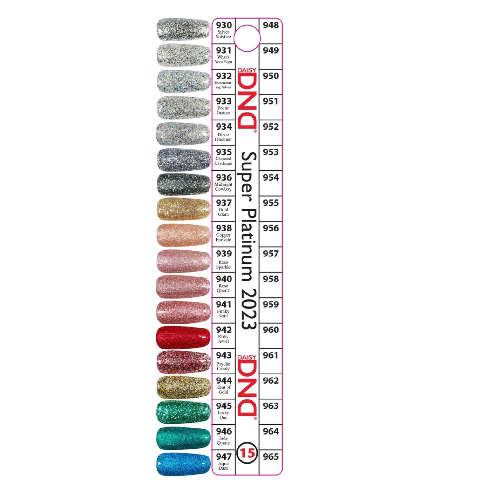 DND Duo Colour Chart Swatches - 15