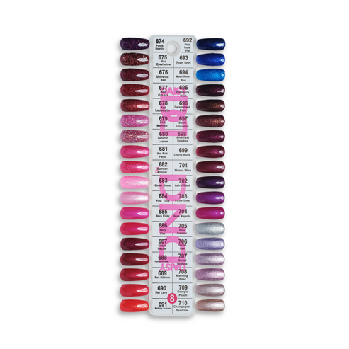 DND Duo Colour Chart Swatches - 8