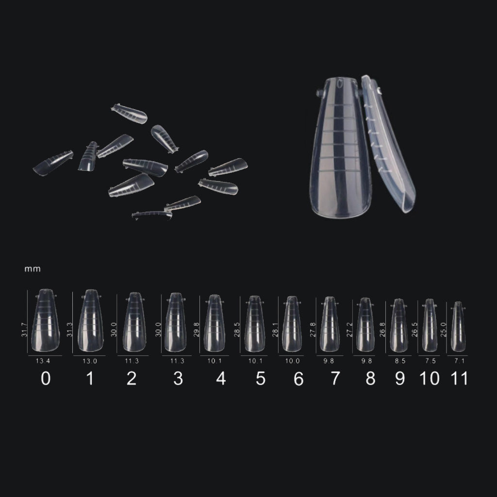 Dual Form Tips - Coffin #0-11 120pc