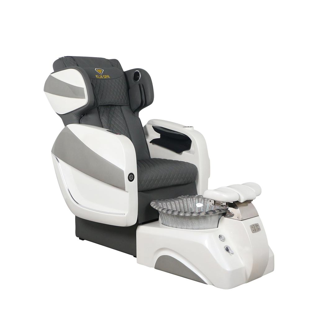 Pedicure Spa Chair - Titus White | Grey | White Pedicure Chair