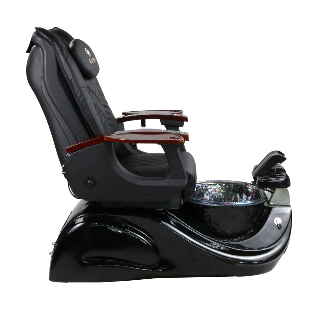 Pedicure Spa Chair - Oracle Wood | Black | Black Pedicure Chair