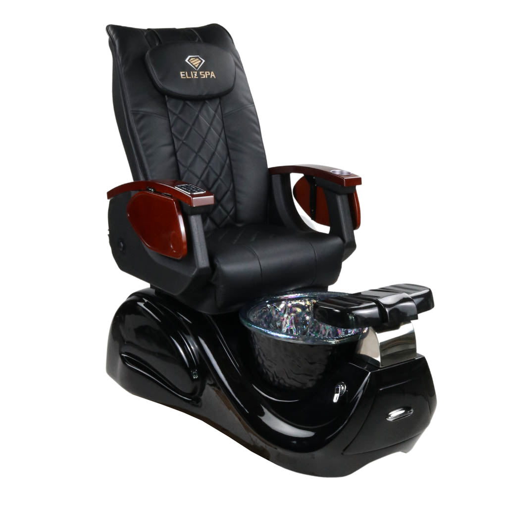 Pedicure Spa Chair - Oracle Wood | Black | Black Pedicure Chair