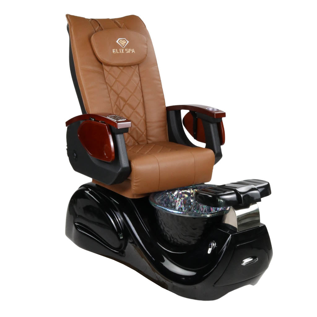 Pedicure Spa Chair - Oracle Wood | Cappuccino | Black Pedicure Chair