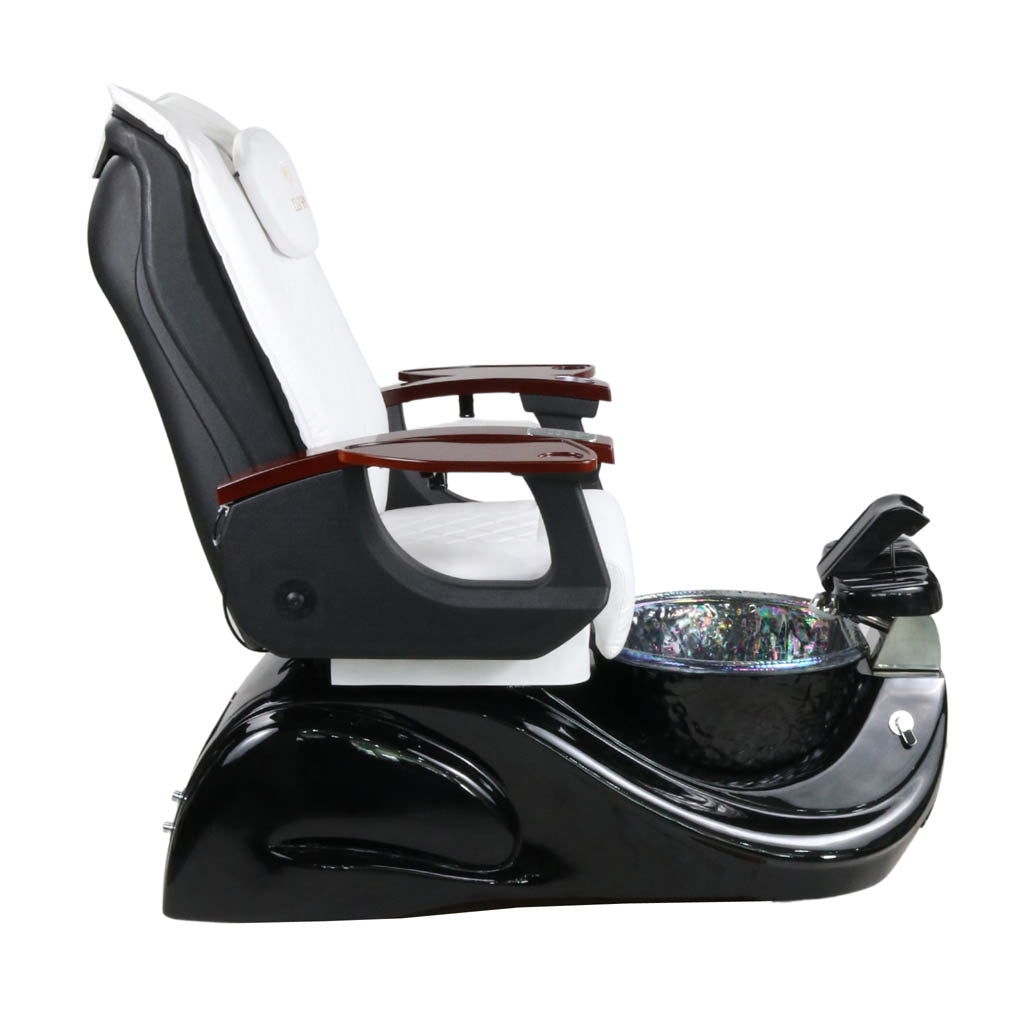 Pedicure Spa Chair - Oracle Wood | White | Black Pedicure Chair