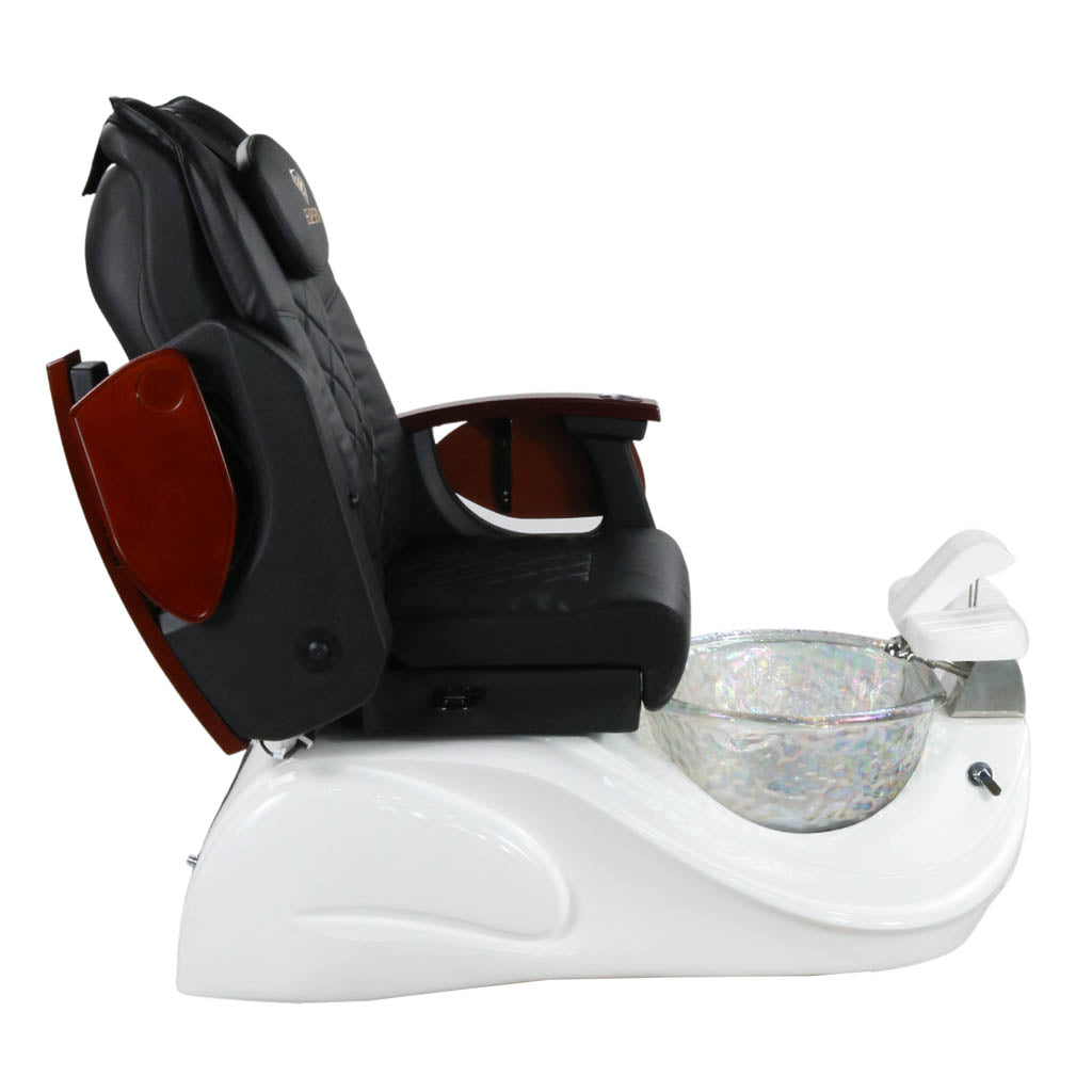 Pedicure Spa Chair - Oracle Wood | Black | White Pedicure Chair