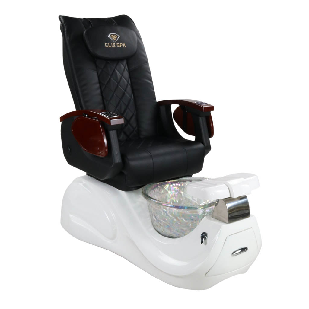 Pedicure Spa Chair - Oracle Wood | Black | White Pedicure Chair