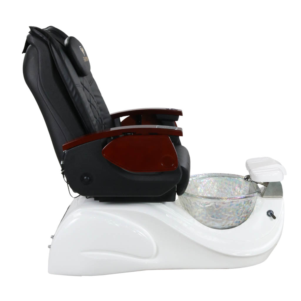 Pedicure Spa Chair - Oracle Wood | Black | White Pedicure Chair