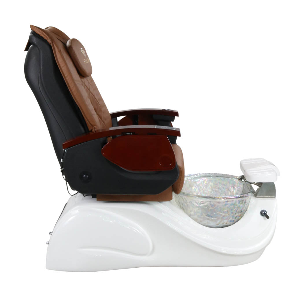 Pedicure Spa Chair - Oracle Wood | Cappuccino | White Pedicure Chair