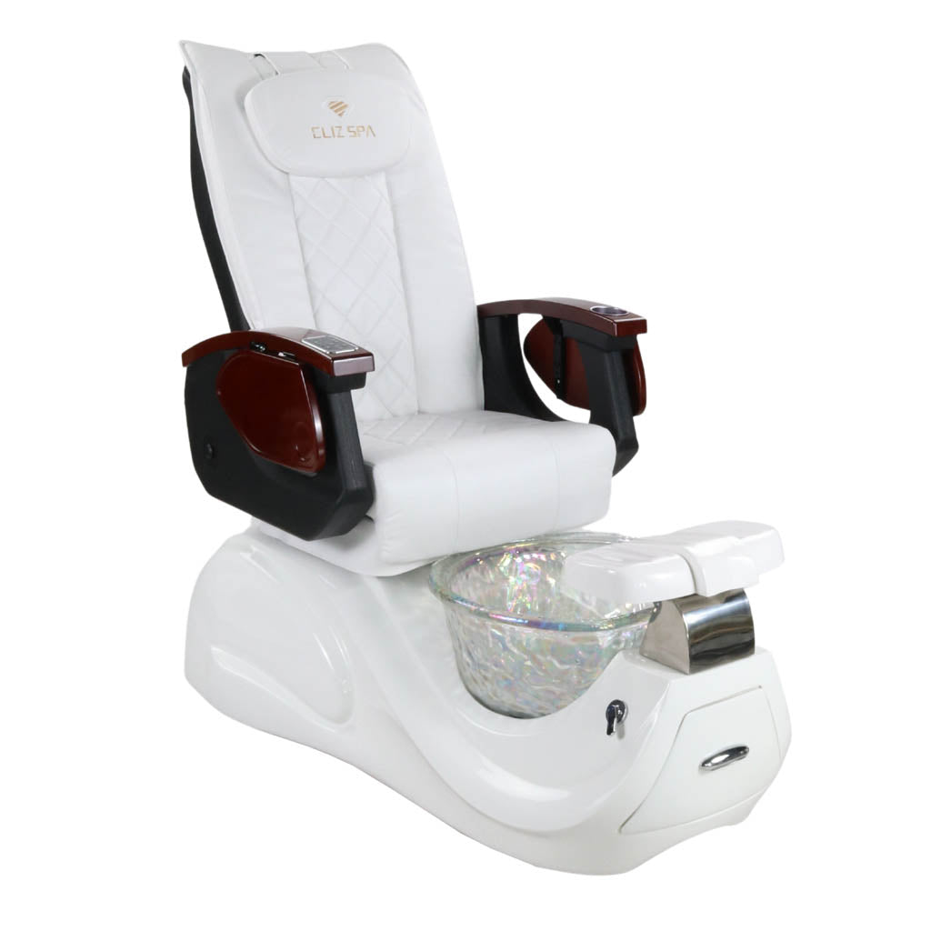 Pedicure Spa Chair - Oracle Wood | White | White Pedicure Chair