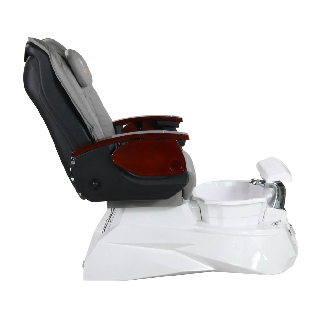 Pedicure Spa Chair - Luna Wood | Grey | White Pedicure Chair