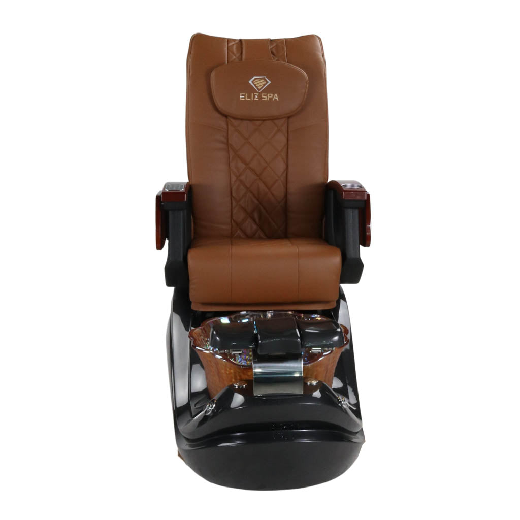 Pedicure Spa Chair - Phoenix Wood | Cappuccino | Black Pedicure Chair