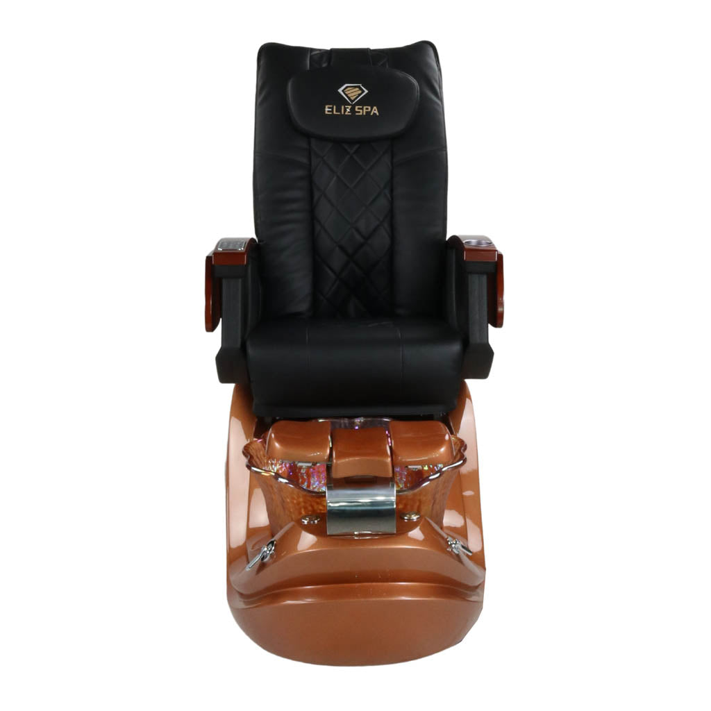 Pedicure Spa Chair - Phoenix Wood | Black | Gold Pedicure Chair