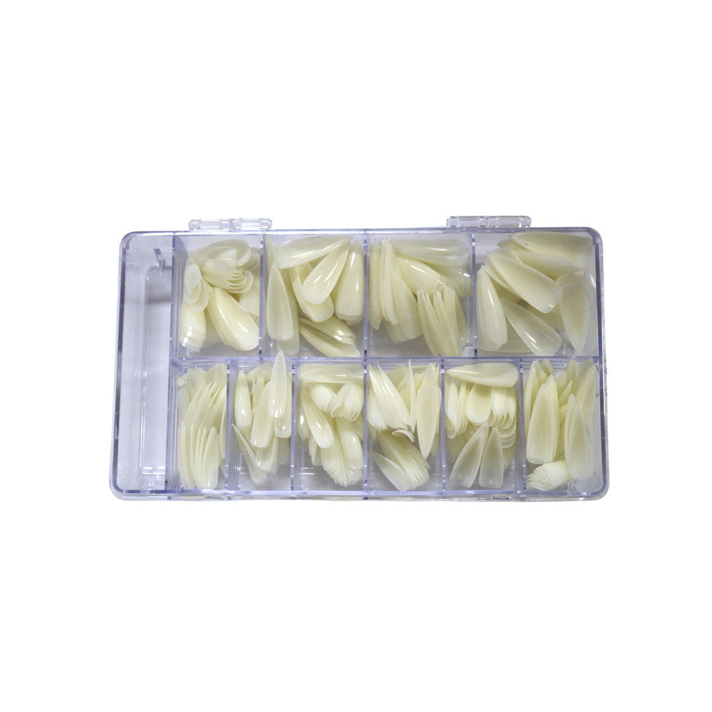 Gella Full Tips Coffin Medium Natural 1-9 504pc Diamond Nail Supplies