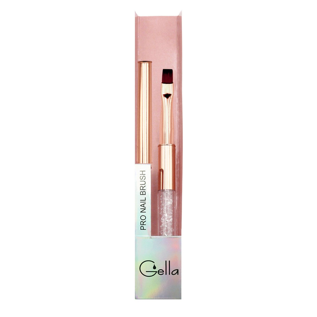 Rose Gold Crystal Flat Brush Diamond Nail Supplies