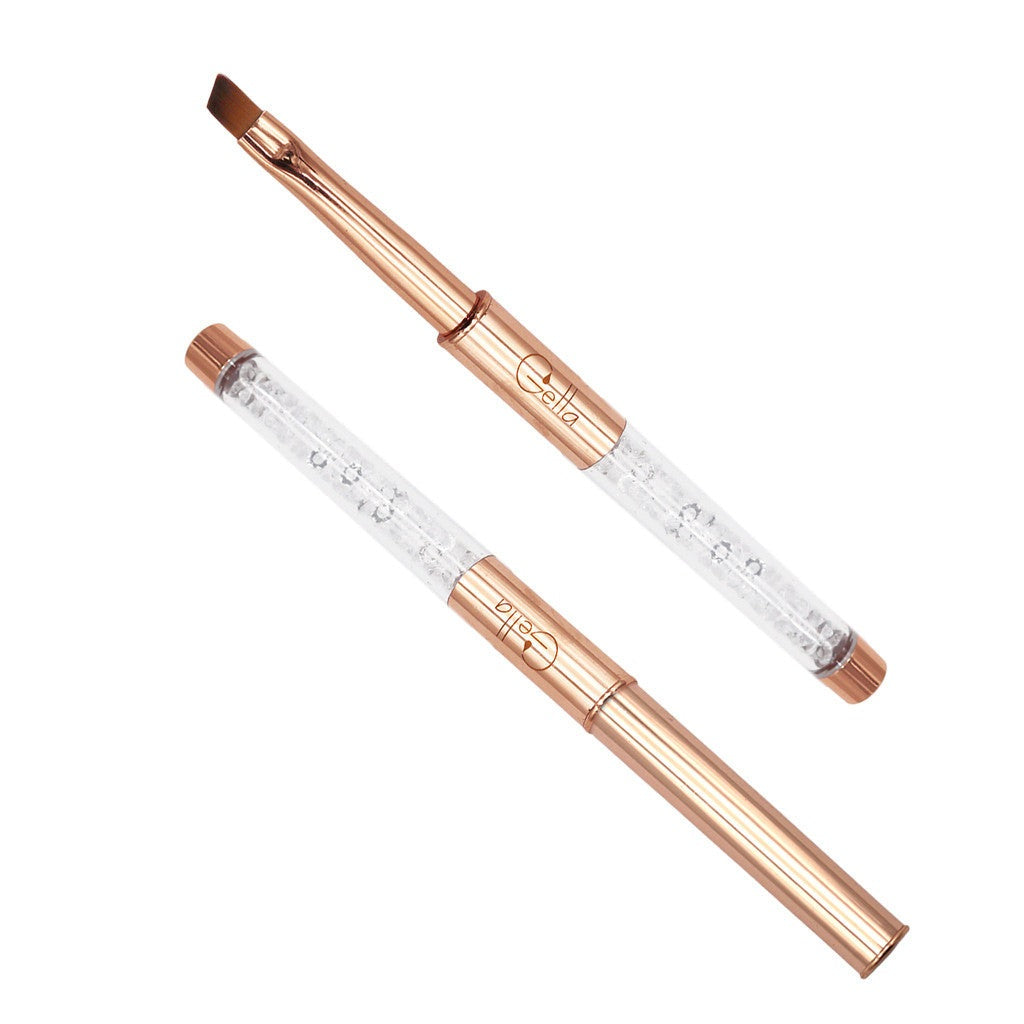 Rose Gold Crystal Slanted Brush Diamond Nail Supplies