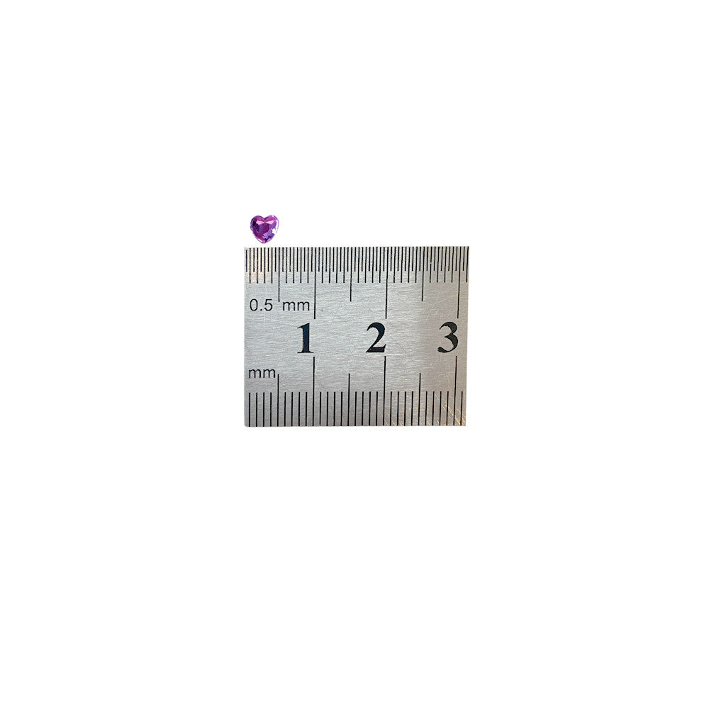 Rhinestone Heart Dark Purple Diamond Nail Supplies