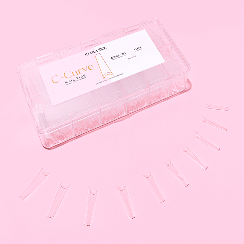 C-Curve Tip - CCTC01 XXL Coffin Clear 500pc Diamond Nail Supplies