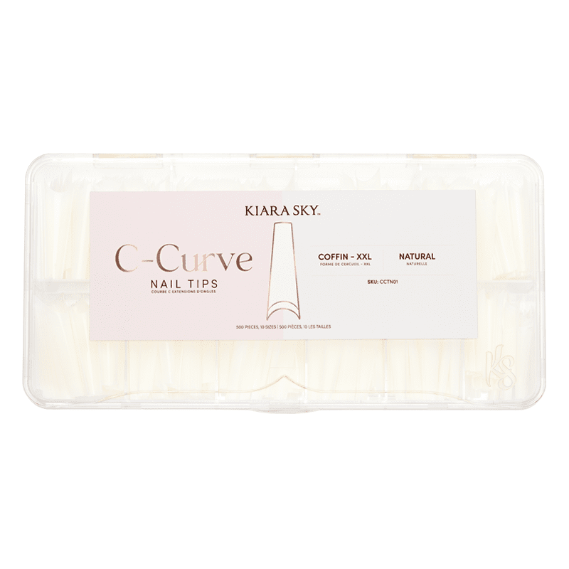 C-Curve Tip - CCTC01 XXL Coffin Natural 500pc Diamond Nail Supplies