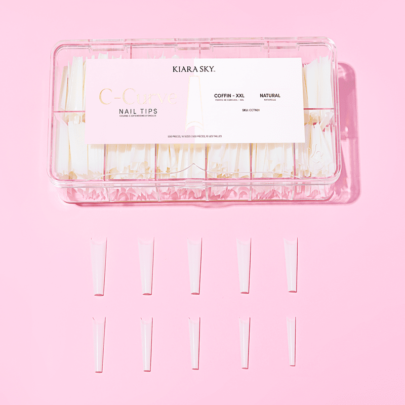 C-Curve Tip - CCTC01 XXL Coffin Natural 500pc Diamond Nail Supplies