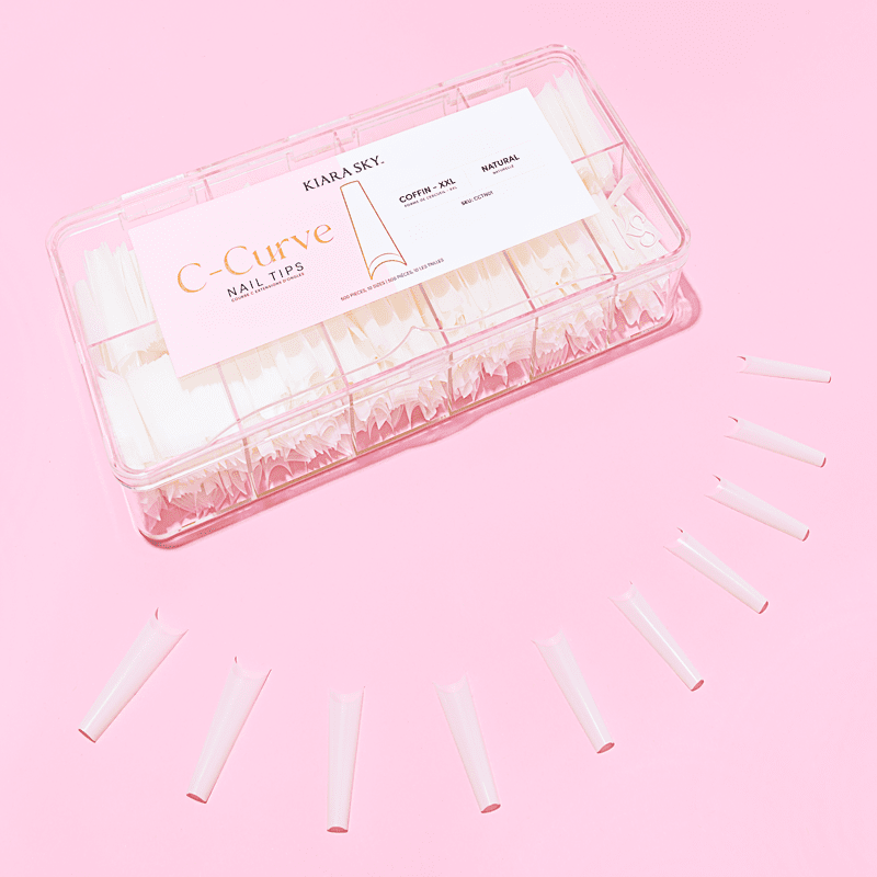 C-Curve Tip - CCTC01 XXL Coffin Natural 500pc Diamond Nail Supplies