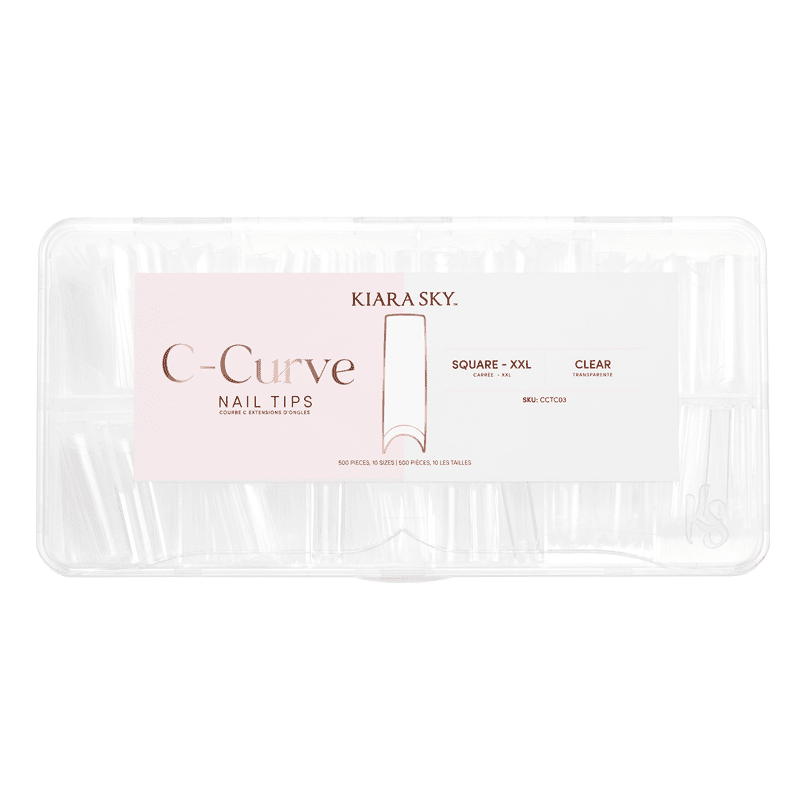 C-Curve Tip - CCTC03 XXL Square Clear 500pc Diamond Nail Supplies