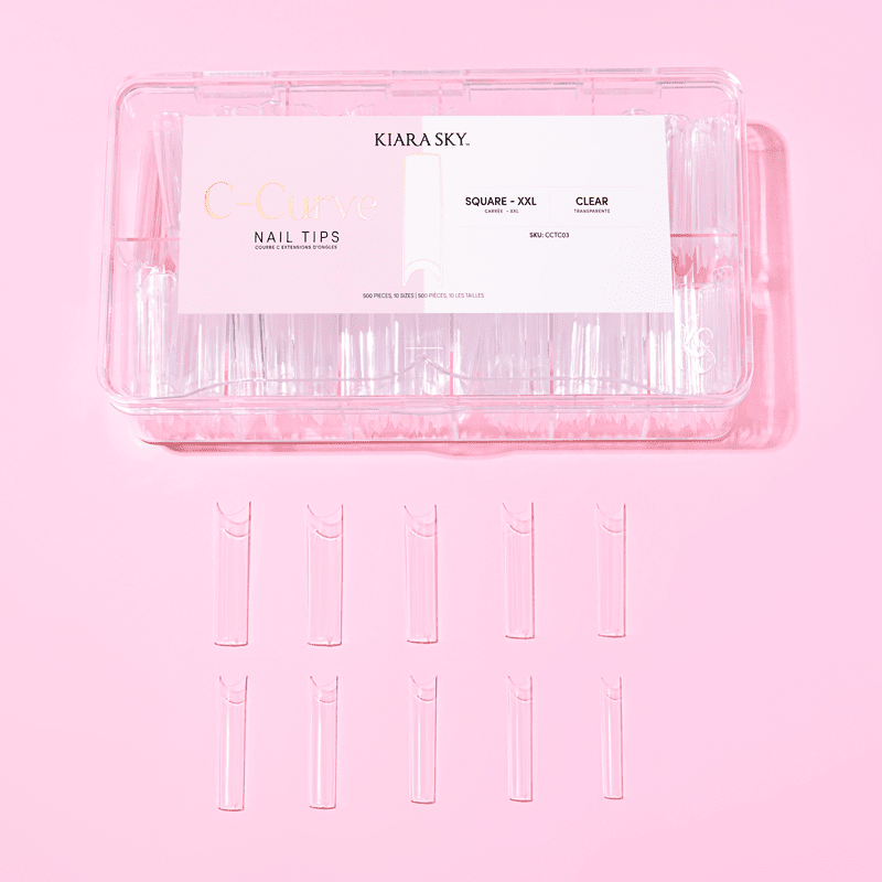 C-Curve Tip - CCTC03 XXL Square Clear 500pc Diamond Nail Supplies