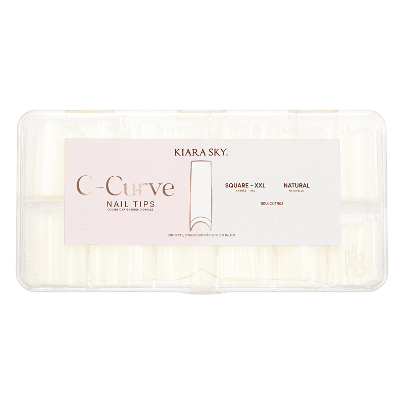 C-Curve Tip - CCTC03 XXL Square Natural 500pc Diamond Nail Supplies