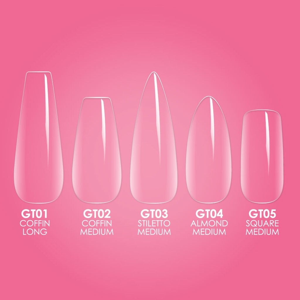 Gelly Tip Kit - GK05 Medium Square + Flash Cure Lamp