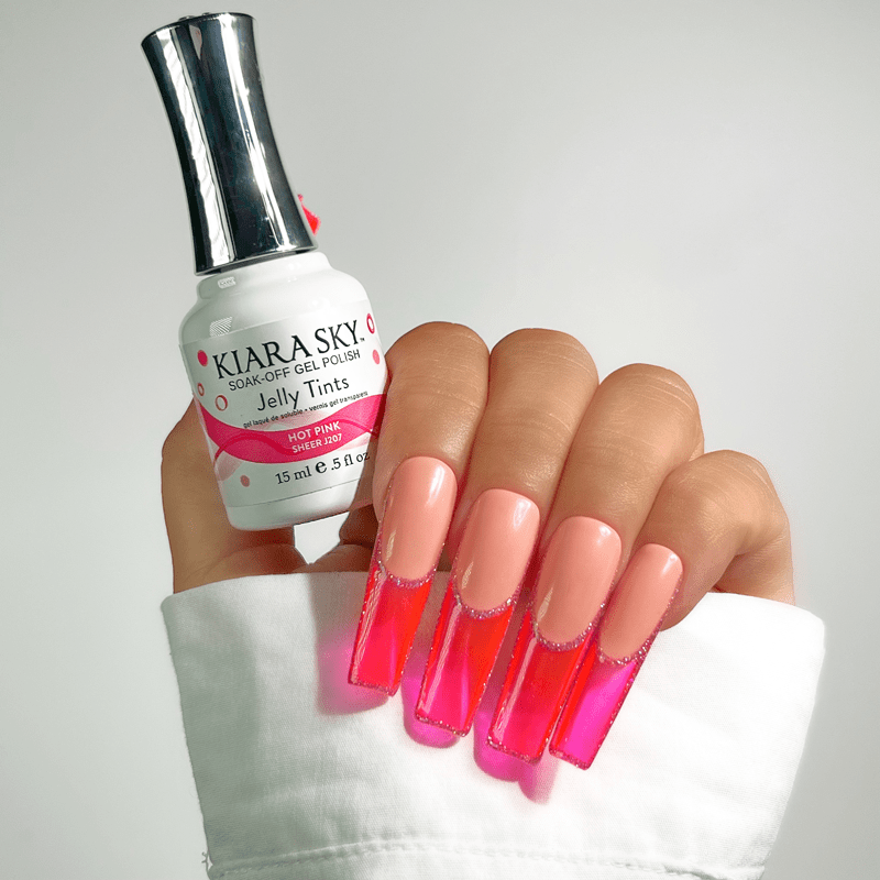 Jelly Tints - J207 Hot Pink Diamond Nail Supplies
