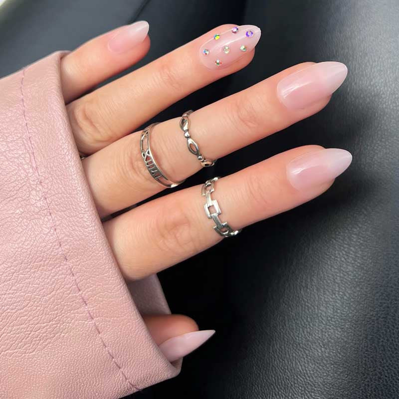 xPress Pro Press-On Nail Tips - XPAS07 Subtle Hint Diamond Nail Supplies