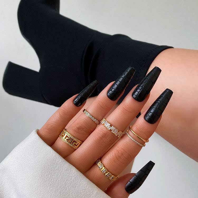 xPress Pro Press-On Nail Tips - XPCL02 Dark Soul Diamond Nail Supplies