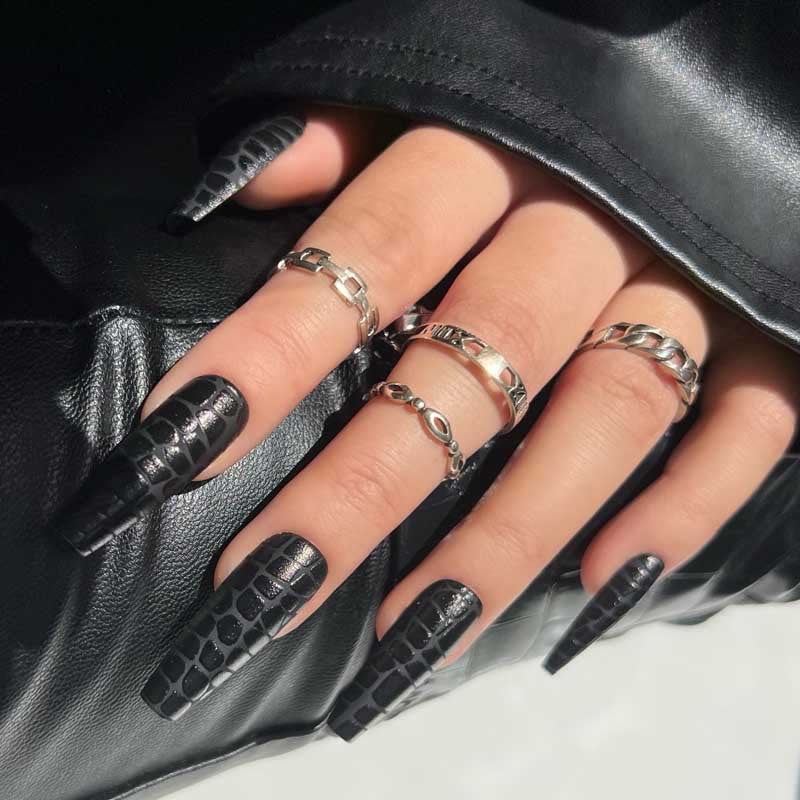 xPress Pro Press-On Nail Tips - XPCL02 Dark Soul Diamond Nail Supplies