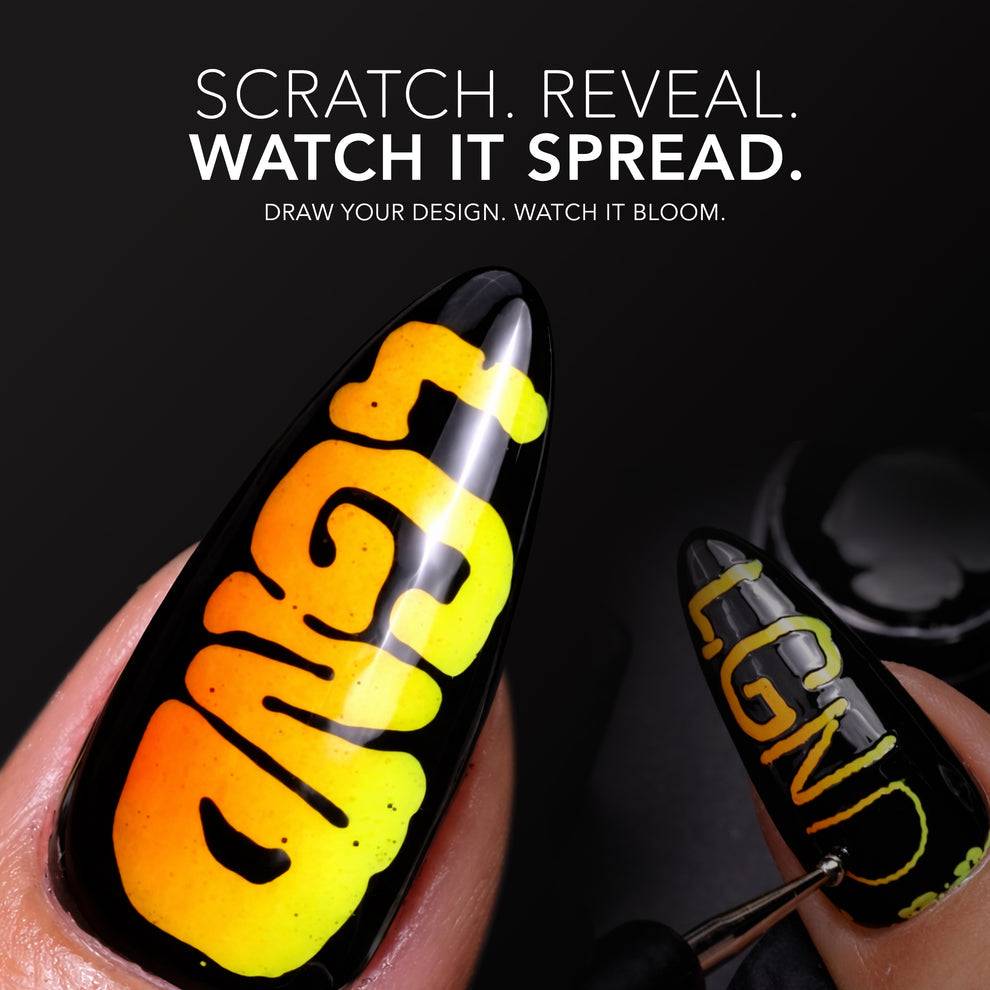 Chaun Legend Graffiti Collection kit. Professional gel polish, 15 ml (0.5 fl oz), features Graffiti Pod White
Graffiti Pod Black
Graffiti Pod Red
Graffiti Pod Orange
Graffiti Pod Yellow
Graffiti Pod Green
Graffiti Pod Blue
Graffiti Pod Purple
Graffiti Pod Pink
Graffiti Tag It Gel
Dual-Ended Scratch Tool
