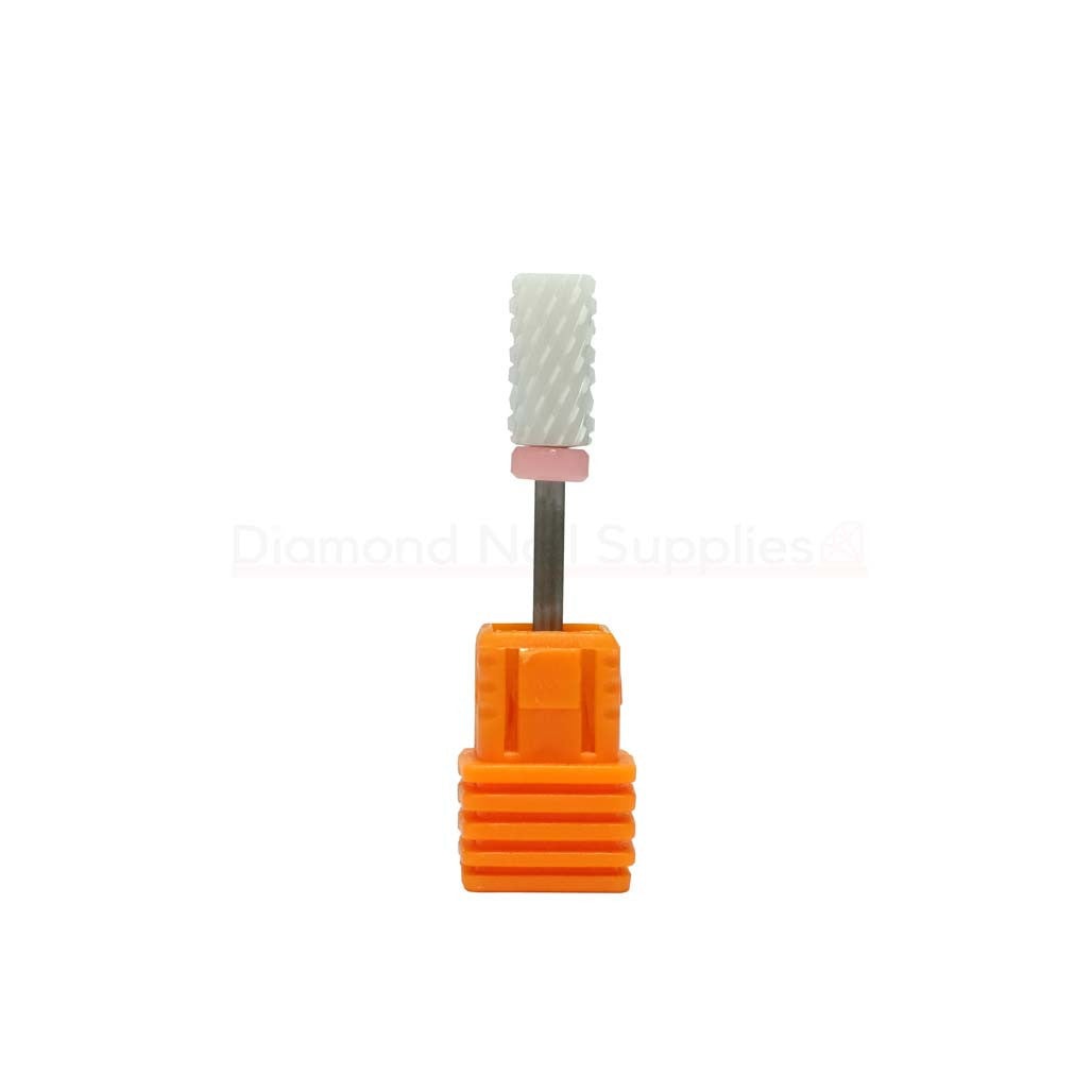 Ceramic Drill Bit Large Barrel 3XC White 3/32" Diamond Nail Supplies
