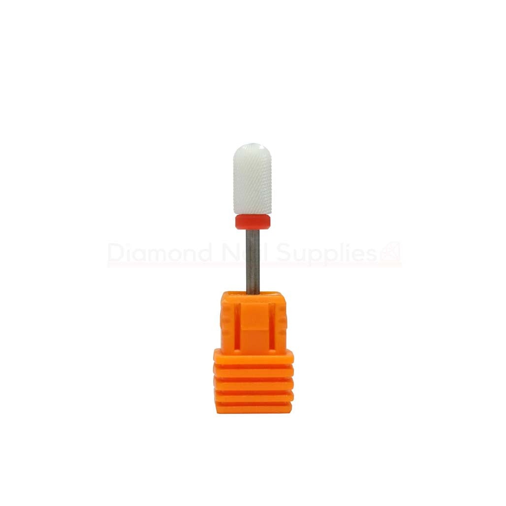 Ceramic Drill Bit Large Rounded Top F White 3/32" Diamond Nail Supplies
