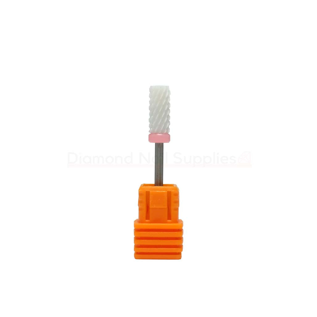 Ceramic Drill Bit Small Barrel 3XC White 3/32" Diamond Nail Supplies