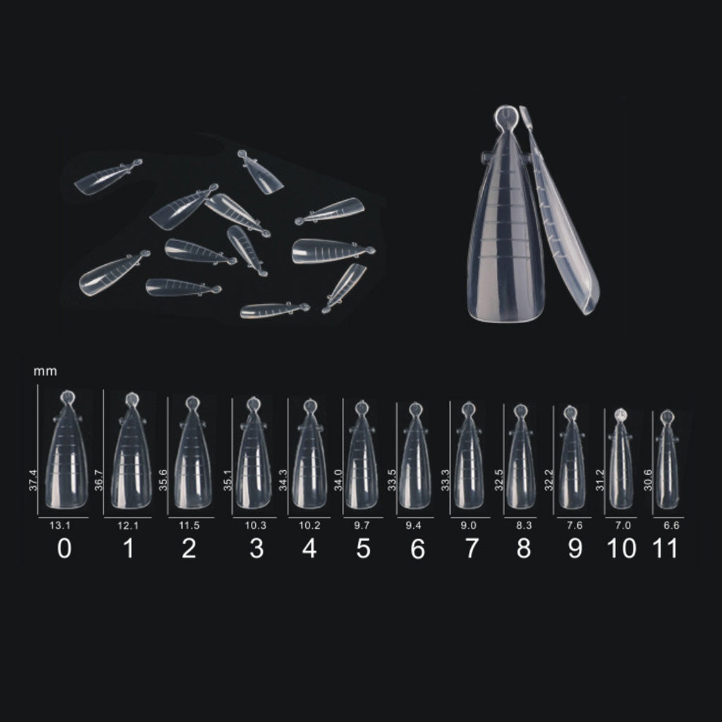 Dual Form Tips - Stiletto #0-11 120pc